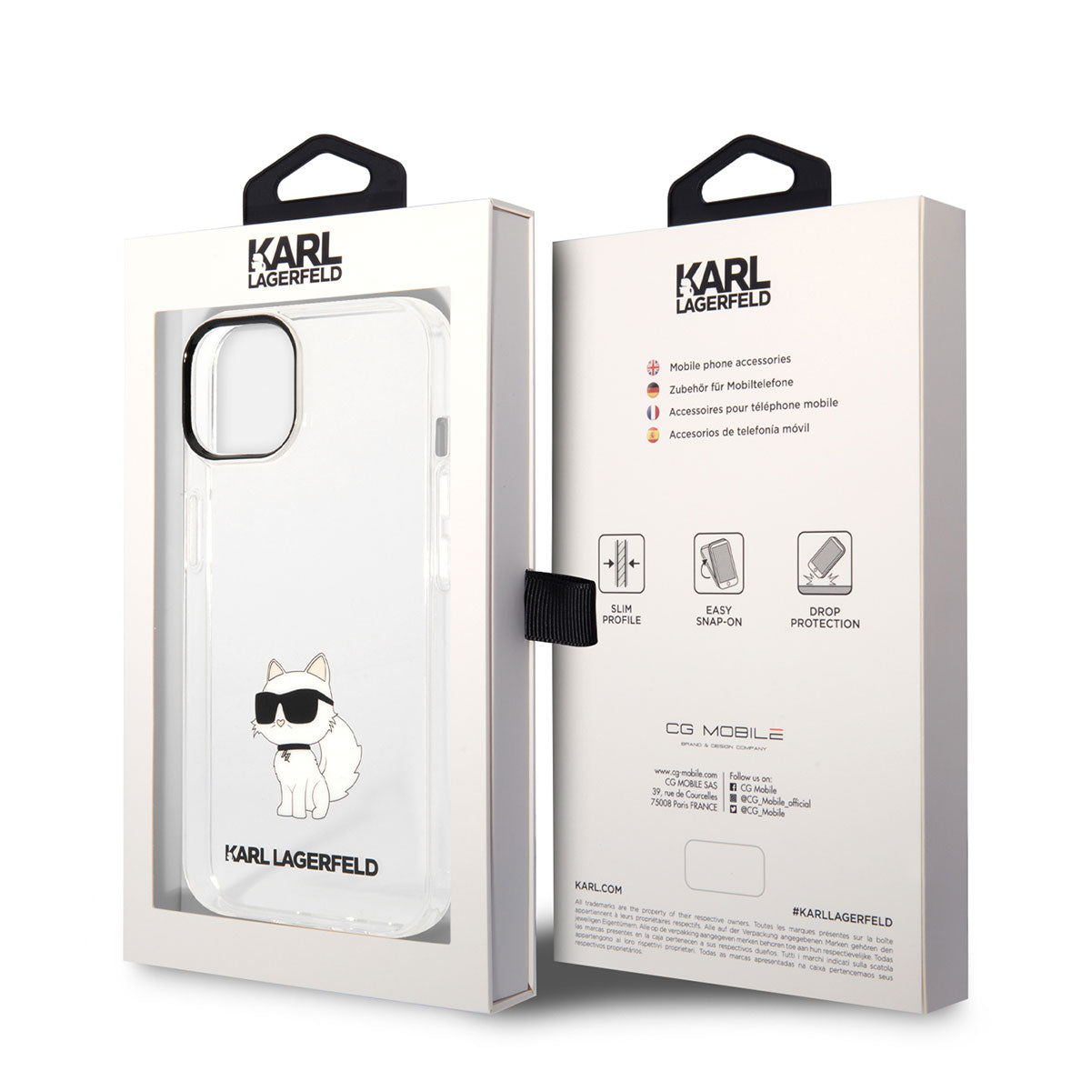 Karl Lagerfeld iPhone 14 Kılıf Transparan Choupette Dizayn Kapak - 2 Karl Lagerfeld iPhone 14 Kılıf Transparan Choupette Dizayn Kapak - 2